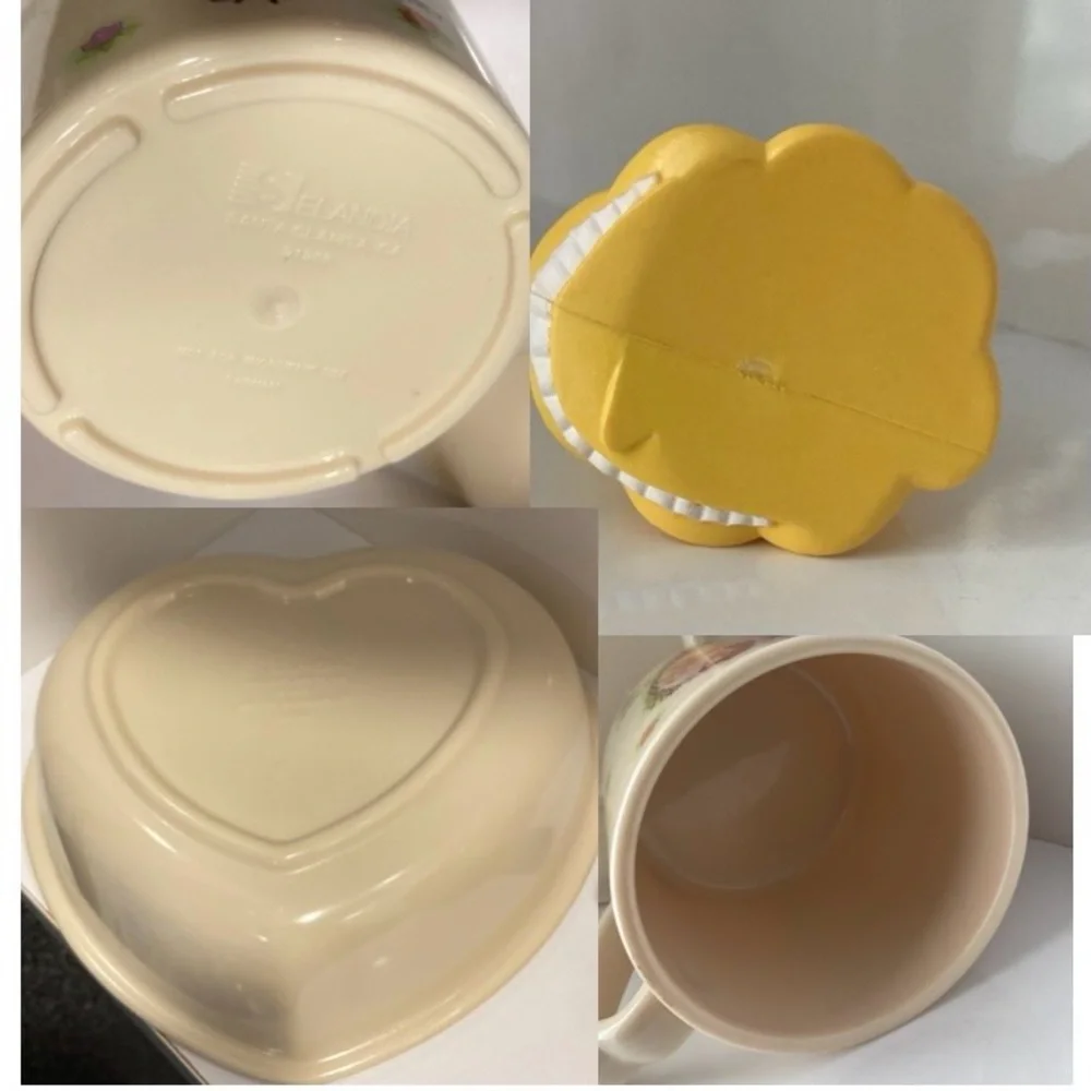 EUC Vintage Beauty & The Beast 3 pc set: bowl, cup, Belle figure, 1990's